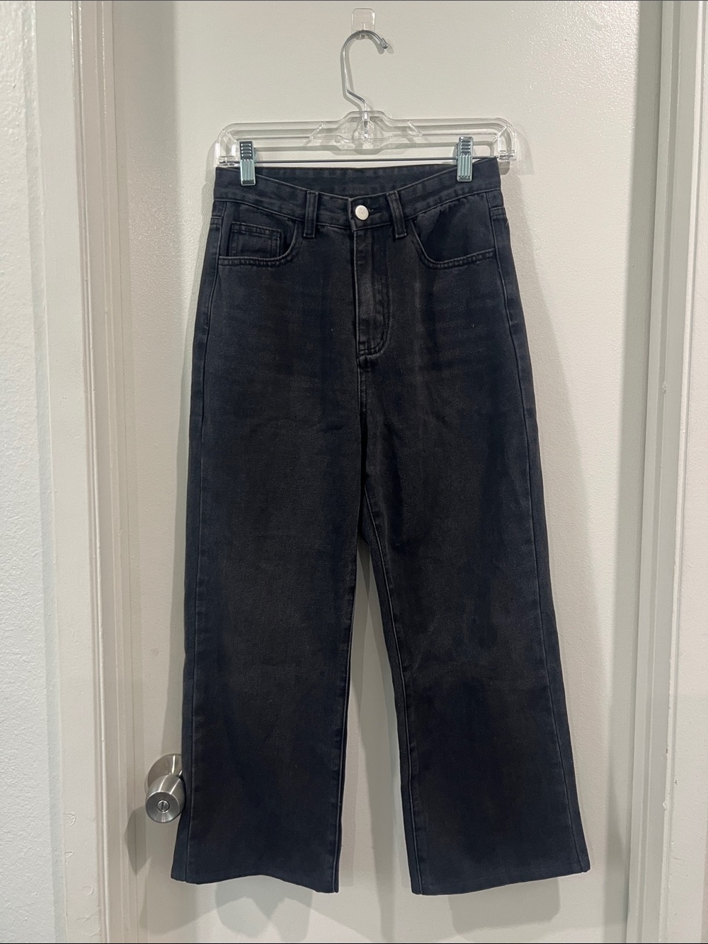 Cider High Waist Straight Leg Cropped Jeans Size XS Petite